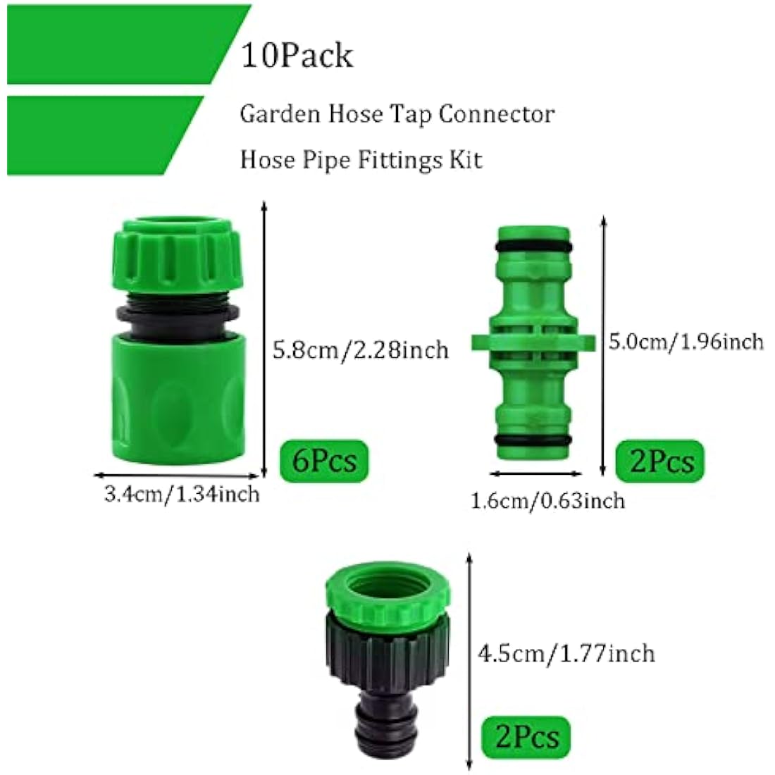 10Pcs Garden Hose Connector Kit | ABS Quick Pipe Fittings