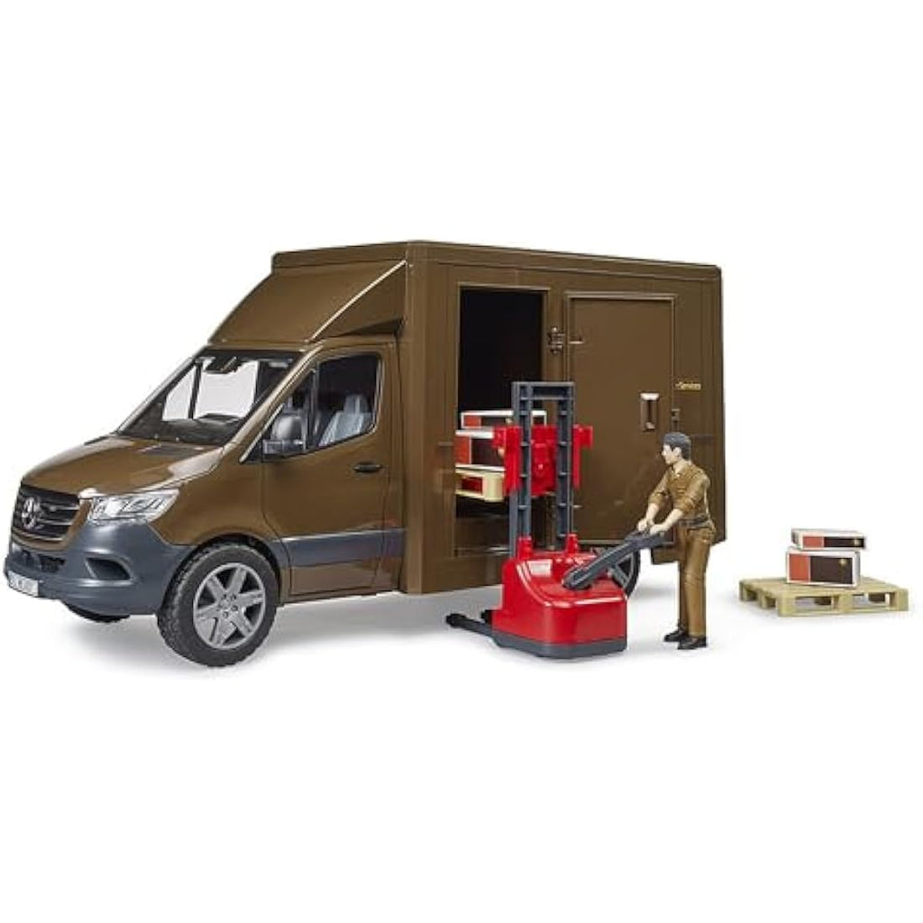 Mercedes Benz Sprinter UPS Delivery Van with Pallet Mover and Driver