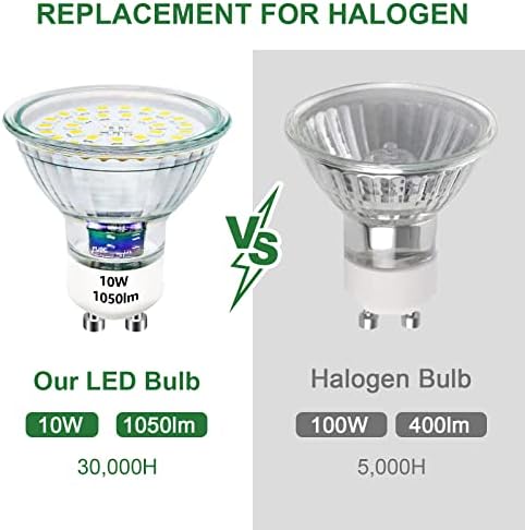 Unikcst GU10 LED Bulbs Dimmable 10W Cool White 6000K Spotlight | 10 Pack