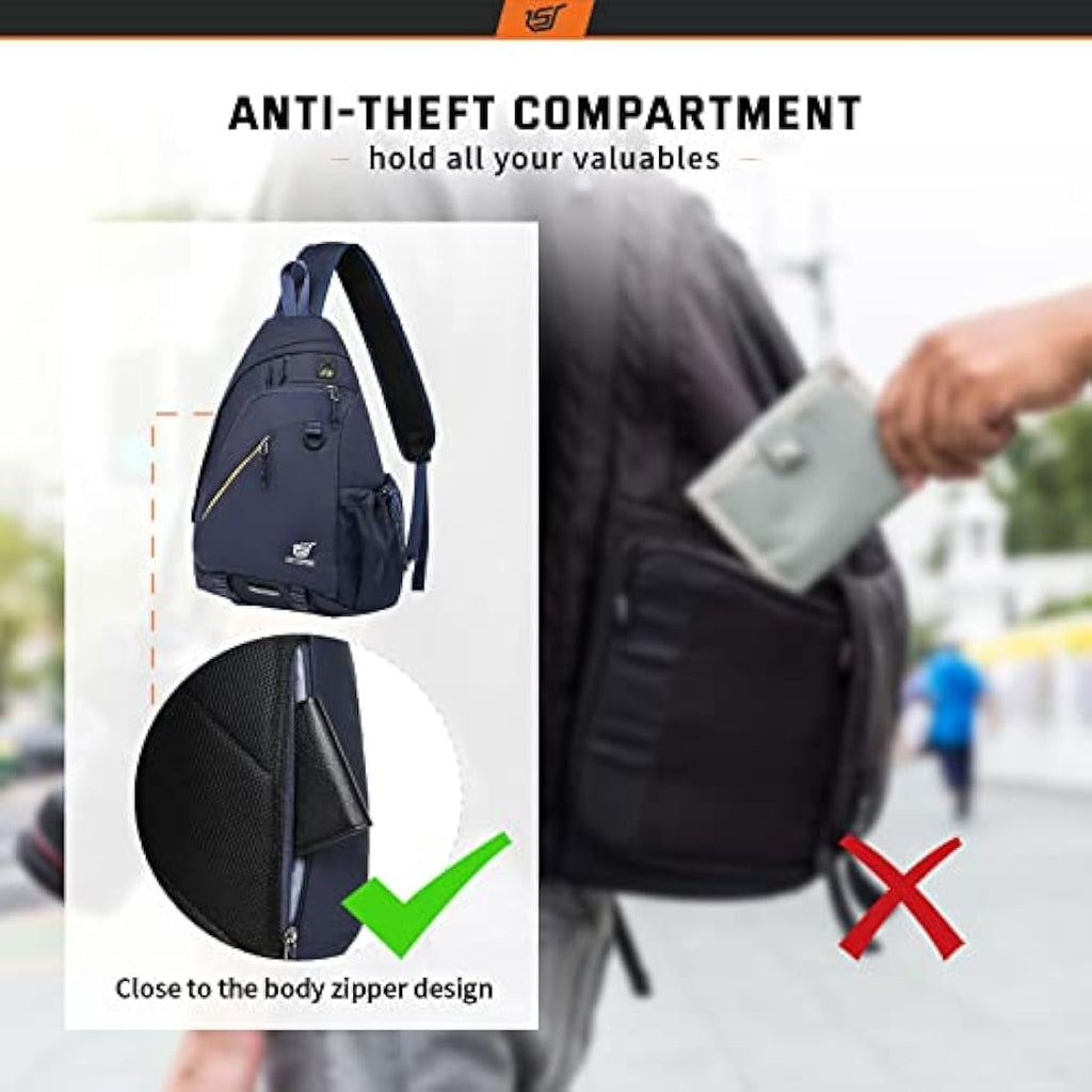 SKYSPER 18L Sling Laptop Bag | 13 Inch Water-Resistant Crossbody Backpack