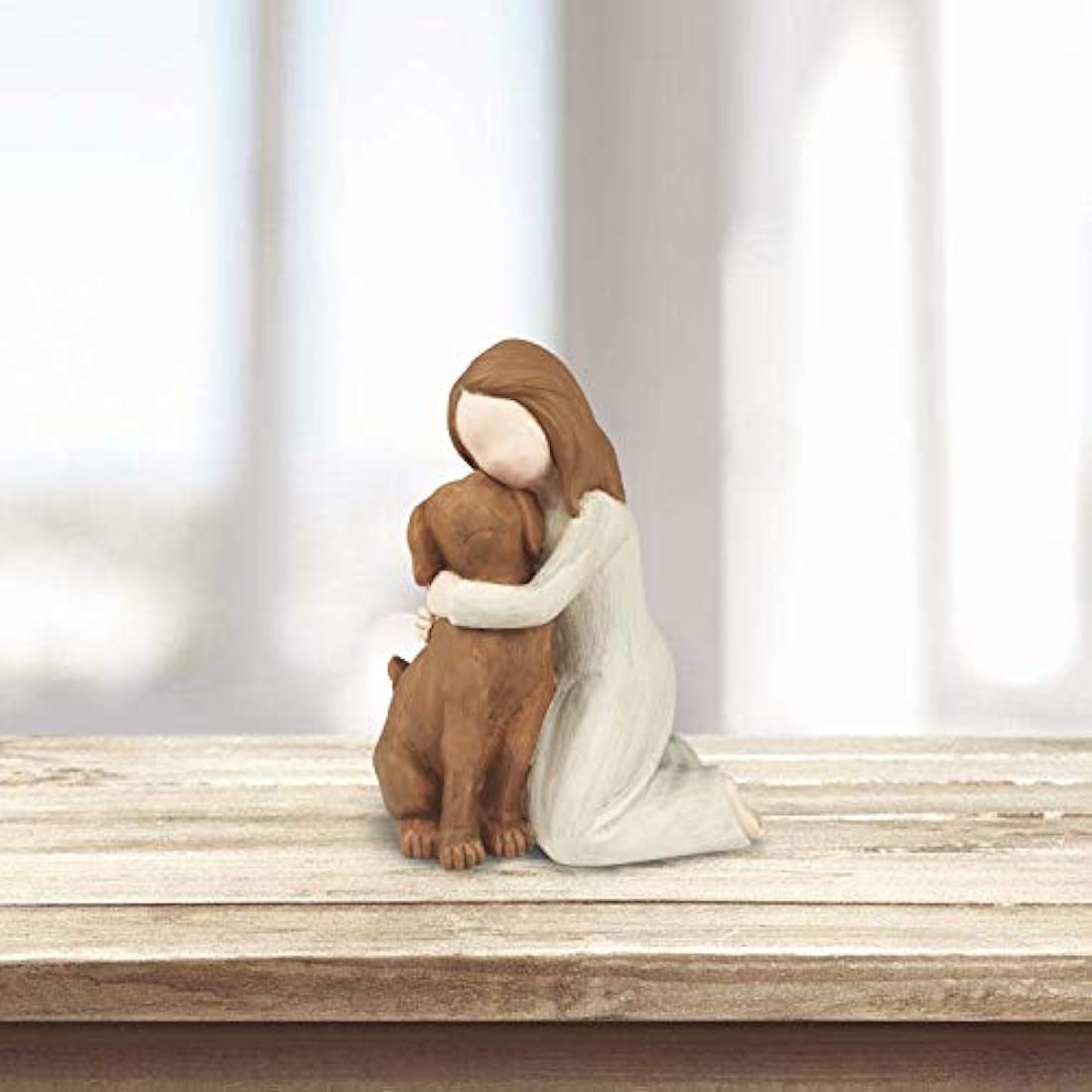 Pet Memorial Angel Dog Figurine –  Hand-Painted Sculpture