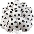 35 Pcs Football Balloons – 12 Inch Black & White Latex Party Decor