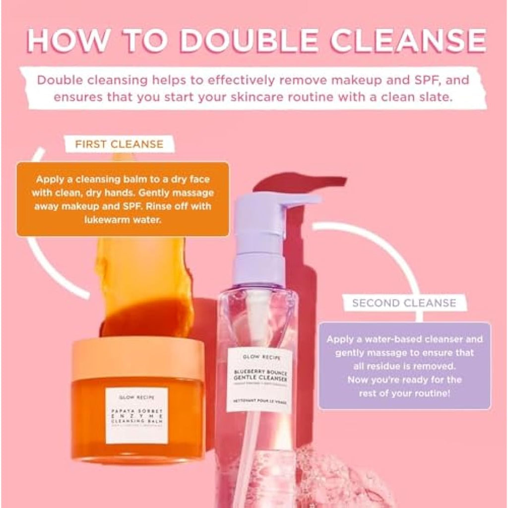 Glow Recipe Papaya Enzyme Cleansing Balm - Hydrating Makeup Remover (3.38oz)