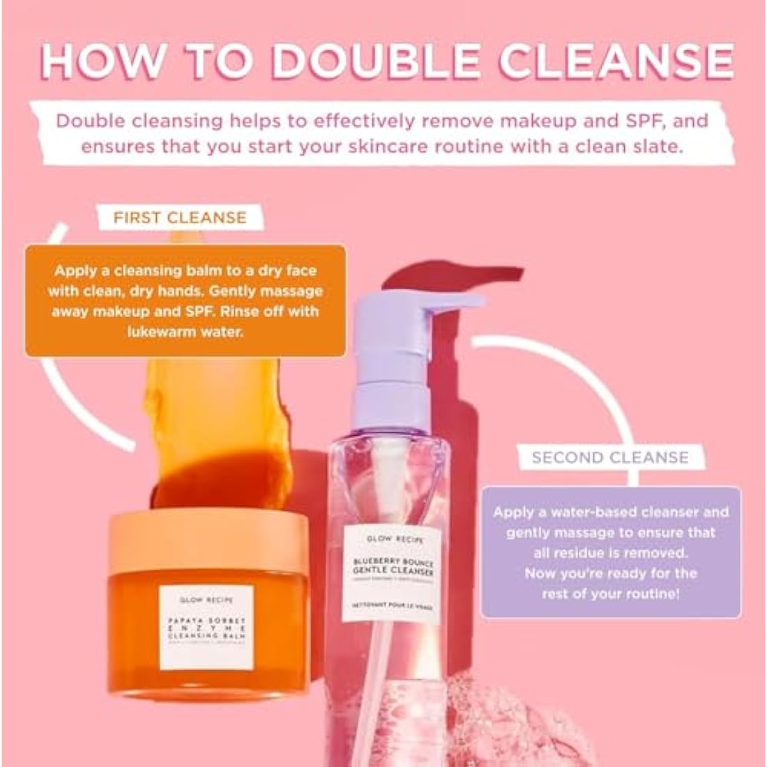 Glow Recipe Papaya Enzyme Cleansing Balm - Hydrating Makeup Remover (3.38oz)