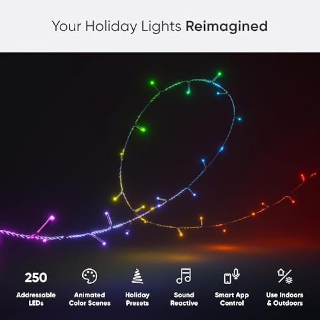 Nanoleaf Matter Essentials 20M RGB LED Smart String Lights | 250 LEDs