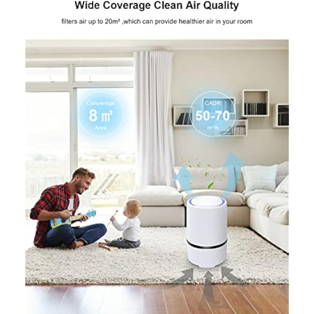 MELEDEN HEPA Air Purifier – Portable Desktop Cleaner for Home & Office