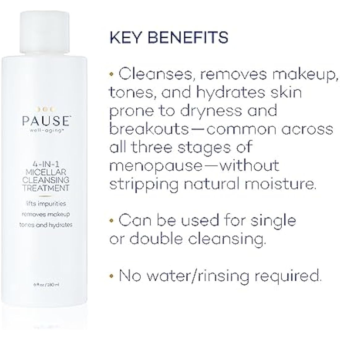 Pause Well-Aging 4-in-1 Micellar Cleansing Treatment - 6 oz