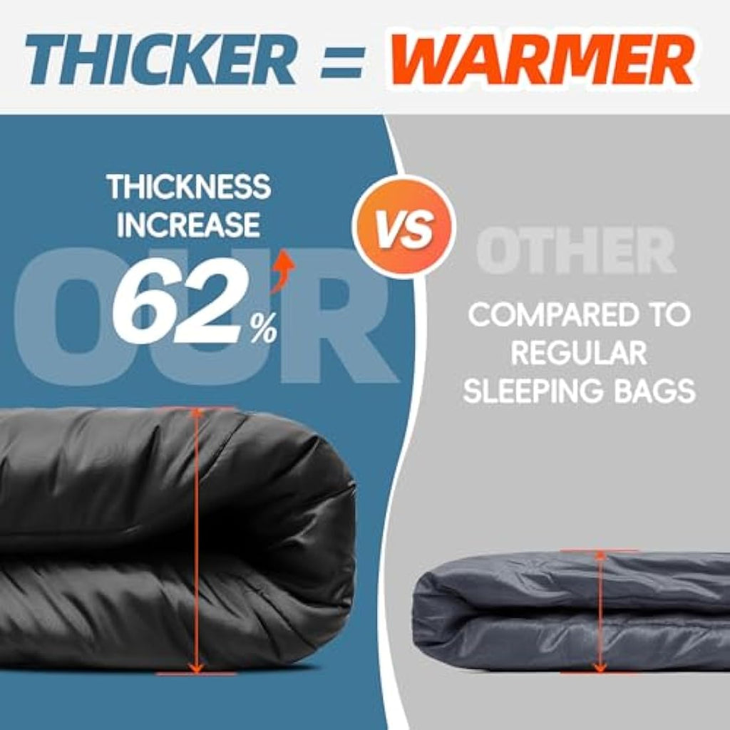 MEREZA XL Sleeping Bag | Big and Tall Cold Weather Camping Gear