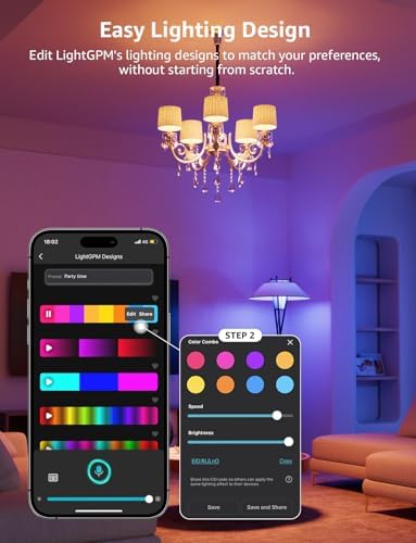 Lepro BP1 E14 AI Smart Bulb – Music Sync & Voice Control, 4 Pack