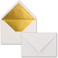 Neuser C6 Envelopes - White with Gold Metallic Lining - 120g/m² (100 Pack)