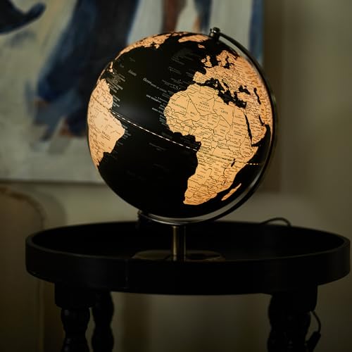 Gentlemen's Hardware Illuminated City Lights Globe – Blue, 25.4cm