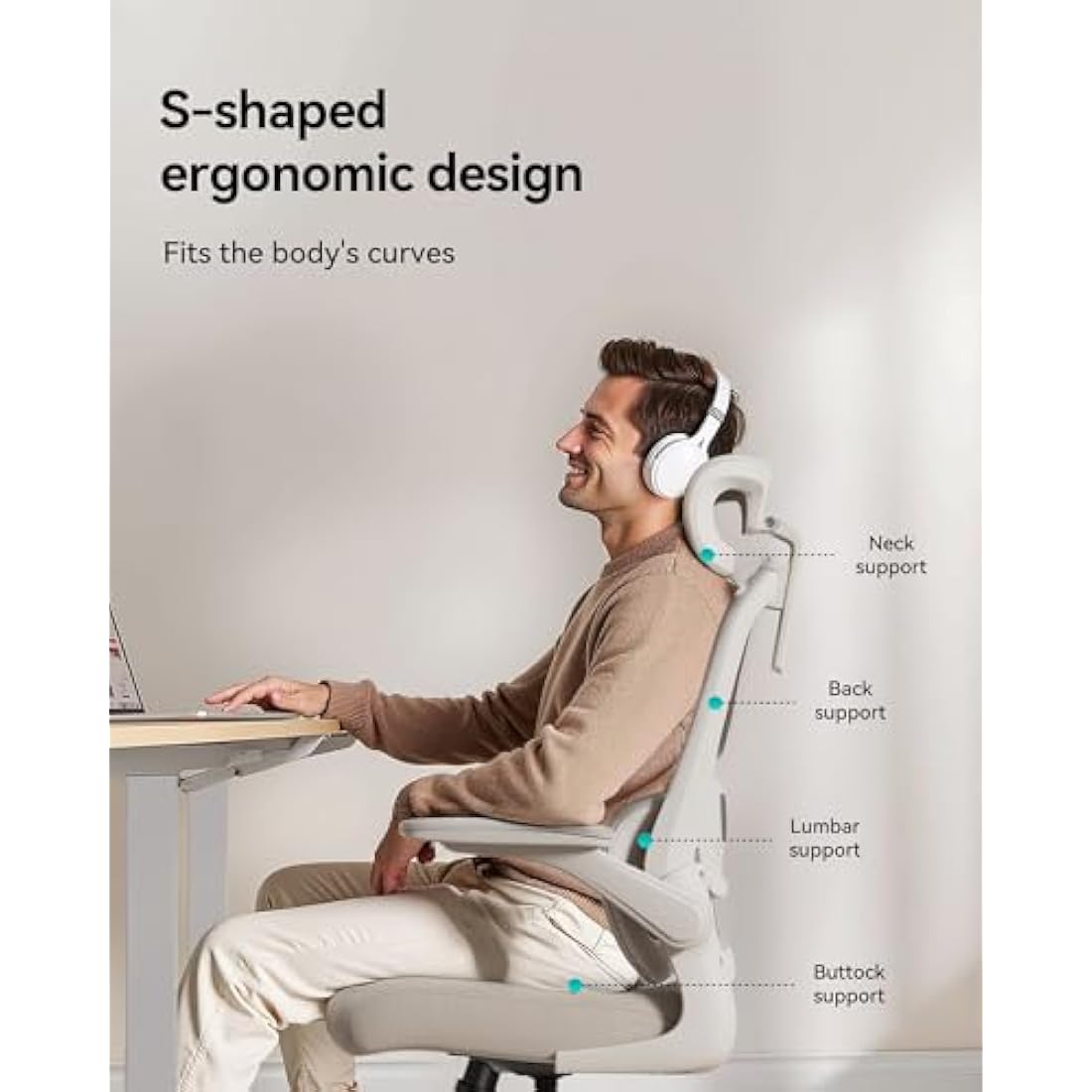 Hbada P1 Ergonomic Office Chair – Mesh Desk Chair with Lumbar Support