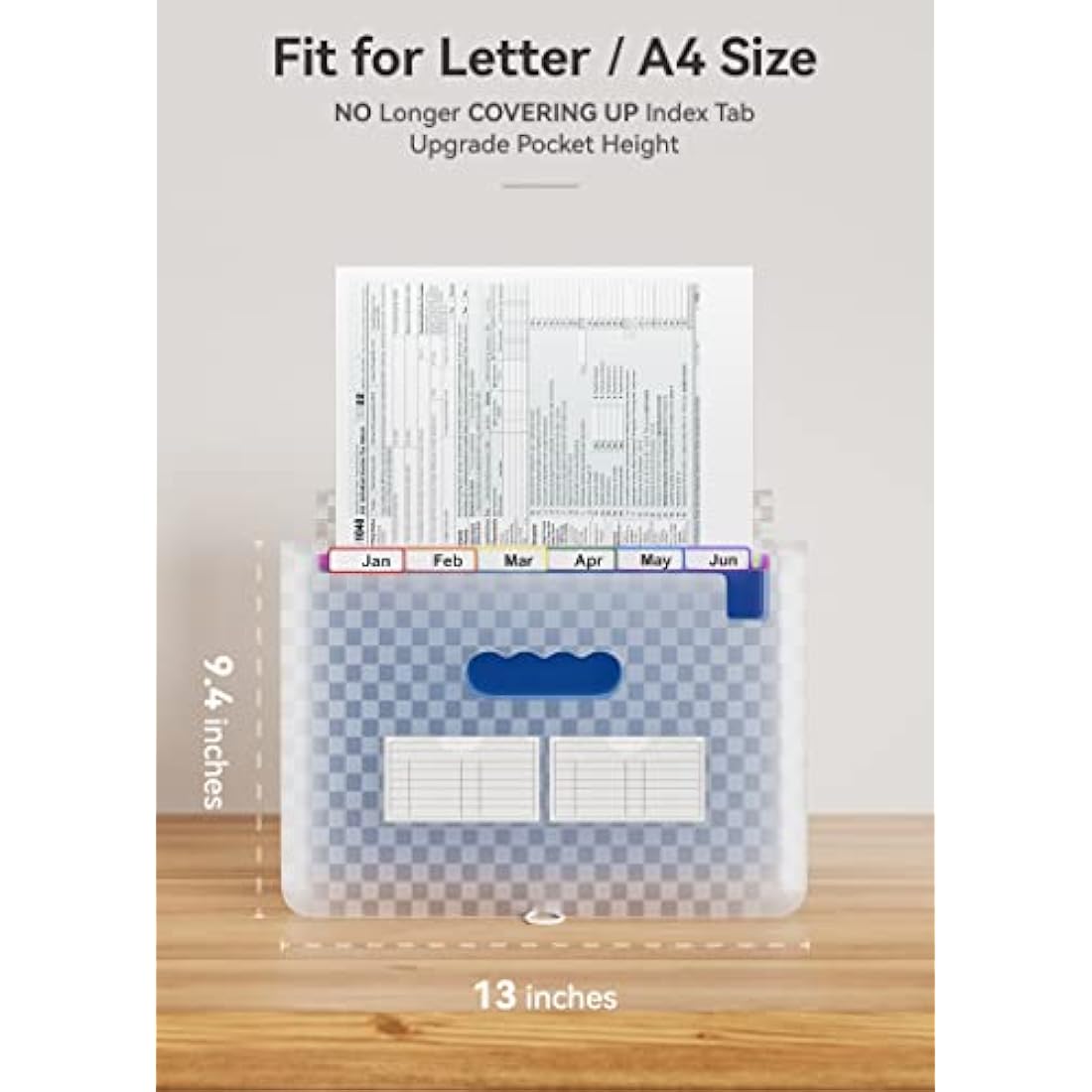 ABC life A4 Expanding File Organiser | 13 Pockets Grid Document Folder