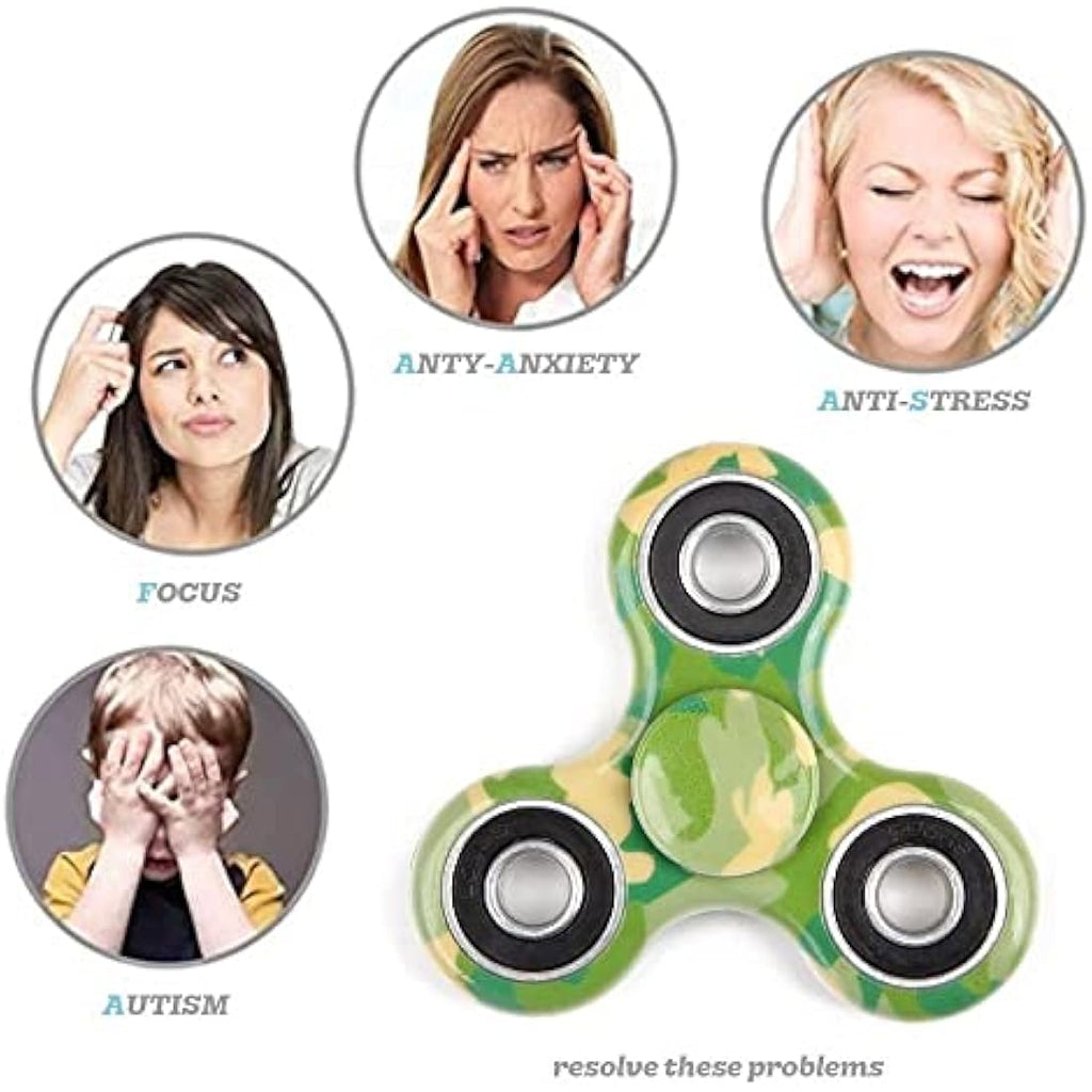 SCIONE Fidget Spinner 12 Pack – Colorful ADHD Stress Relief Toys
