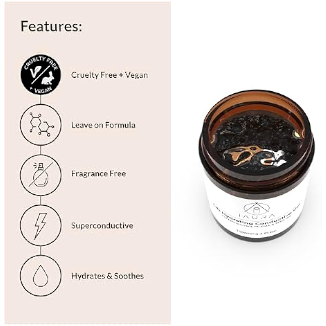 iAura Hydrating Conductive Gel with Hyaluronic Acid for Microcurrent