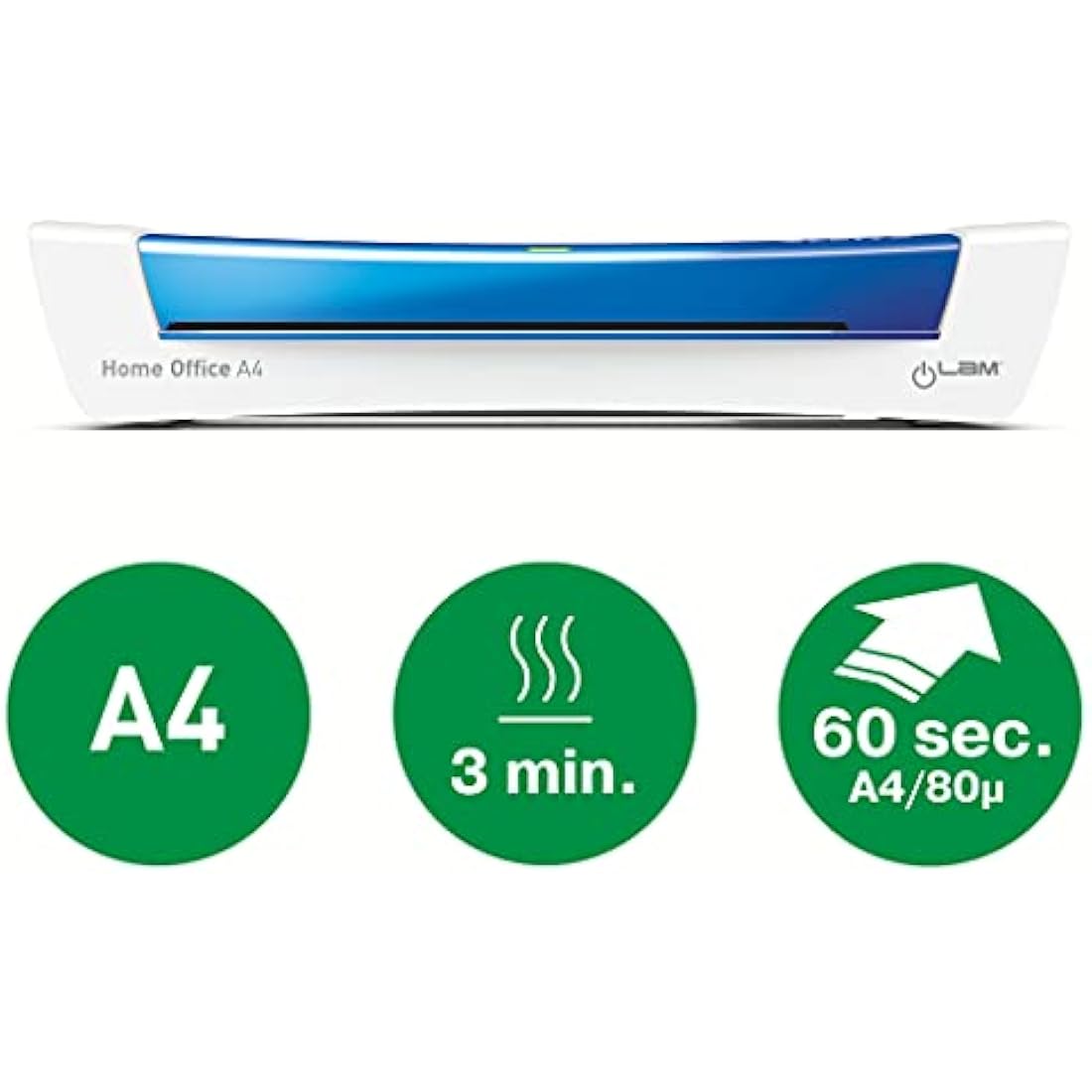 Leitz iLam A4 Laminator for Home Office – Metallic Blue, 73681036