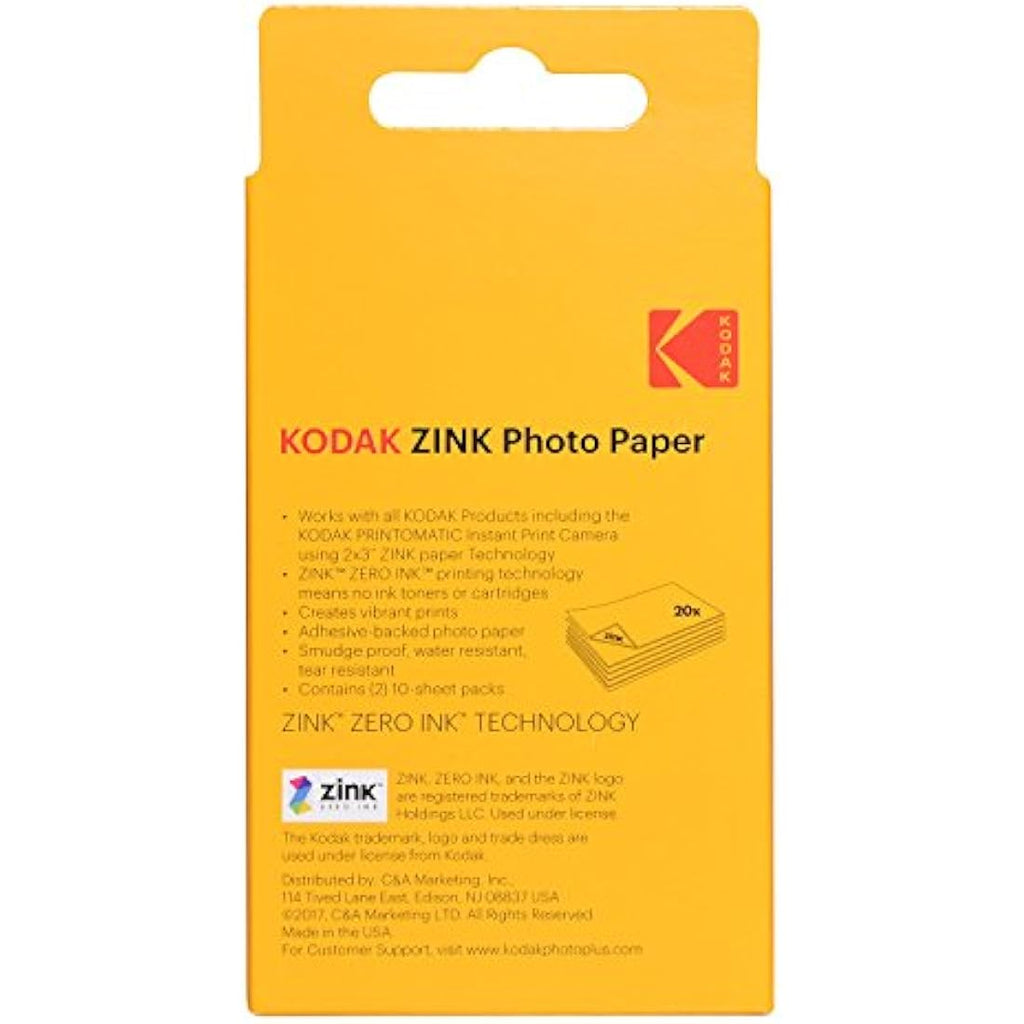 Kodak ZINK Photo Paper 5x7 cm for Printomatic Cameras – 20 Sheets