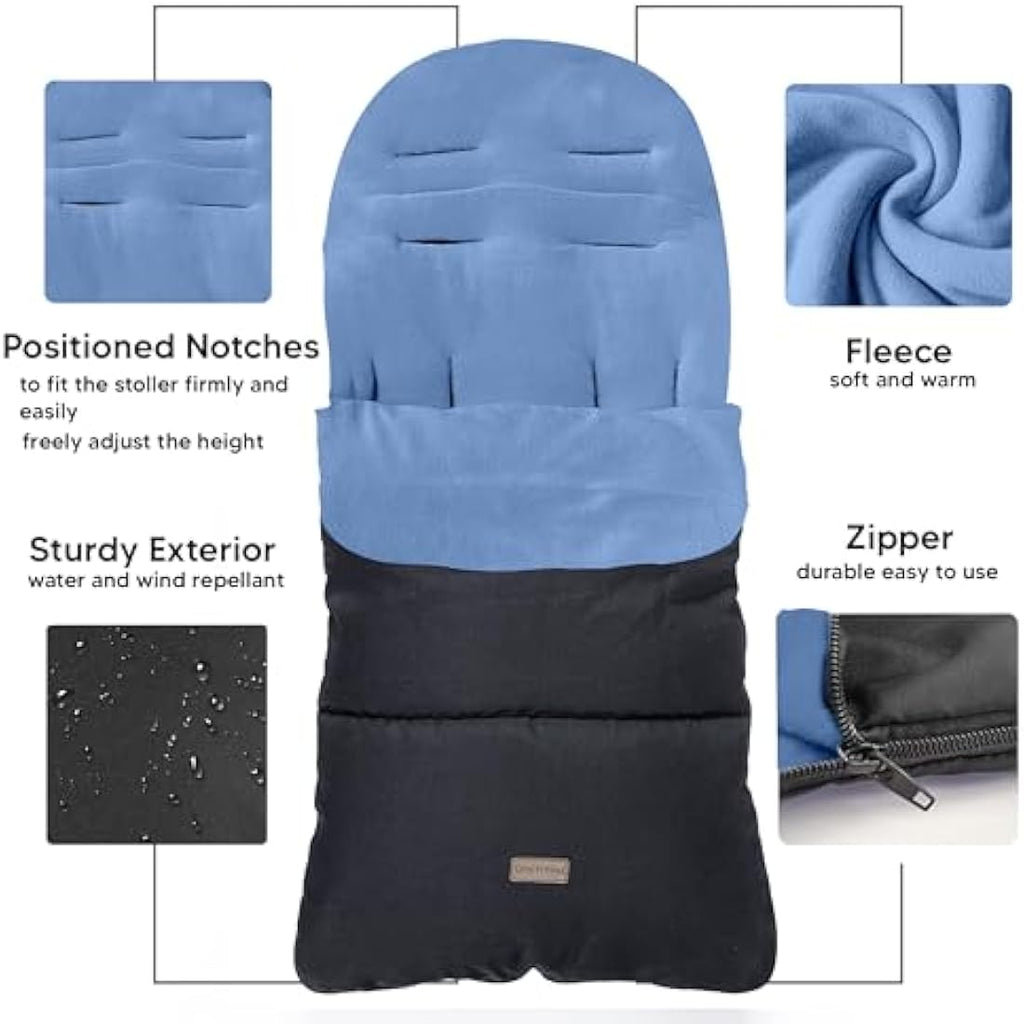 CrocnFrog Universal Baby Bunting Footmuff – Fleece Lined Stroller Cosy Toes