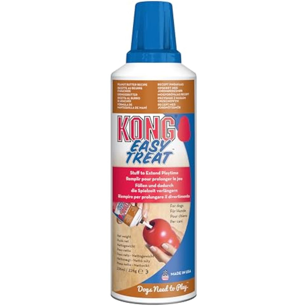 KONG Peanut Butter Easy Treat Paste for Dogs - No-Mess Stuffing, 227ml