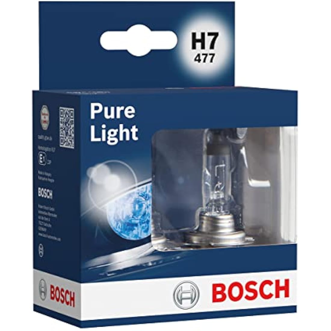 Bosch H7 Pure Light Headlight Bulbs – 12V 55W PX26d (2 Pack)