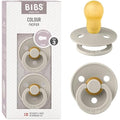 BIBS Colour Pacifier 2-Pack | Natural Rubber Latex Soother, Size 3, Sand