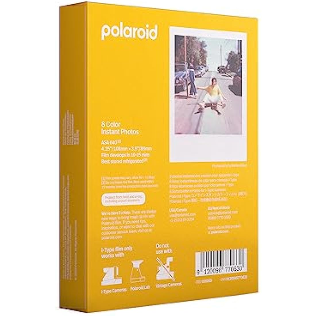 Polaroid Color Film for i-Type Cameras – 8 Instant Photos Pack