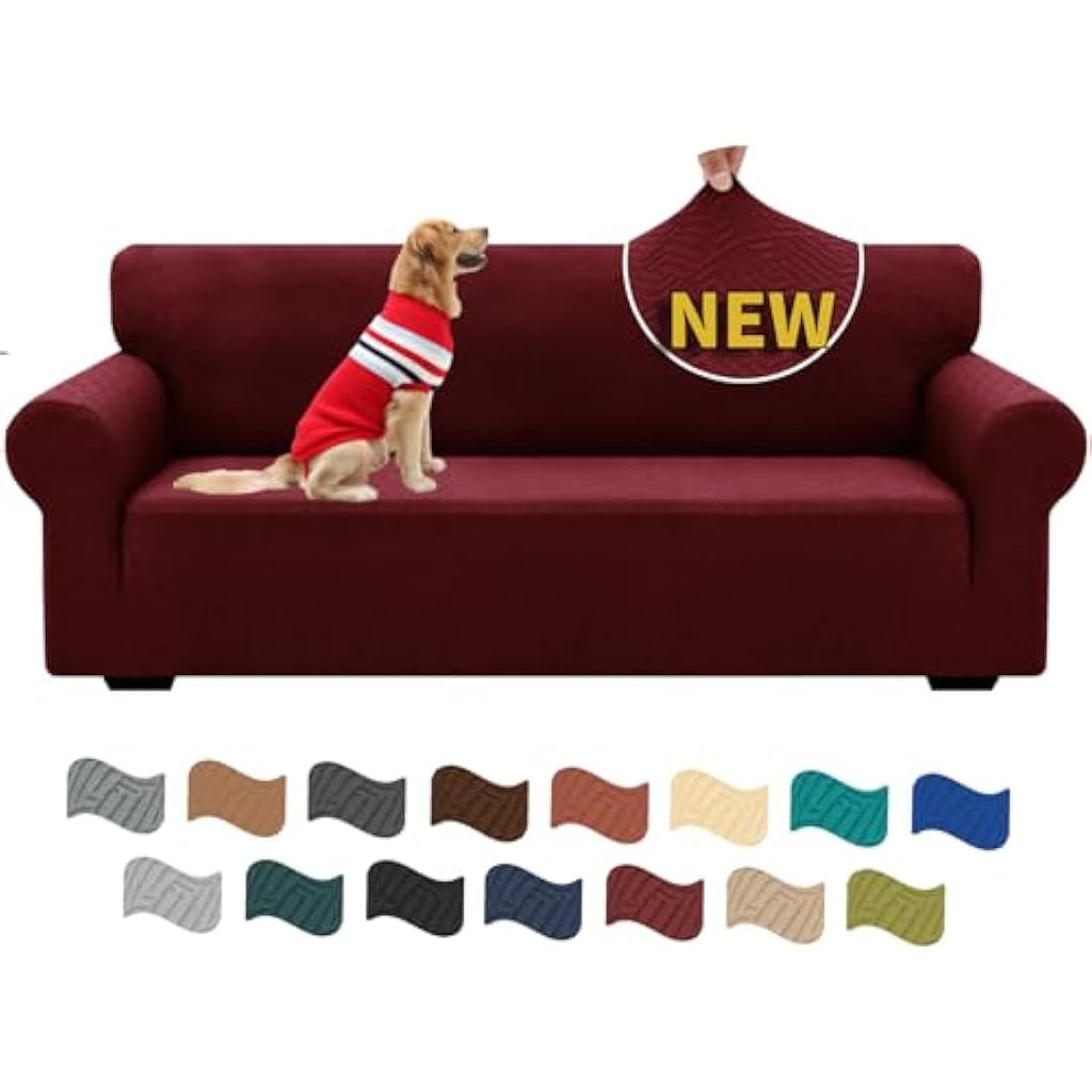 XINEAGE Stretch Jacquard Sofa Cover – 3 Seater Non-Slip Couch Protector