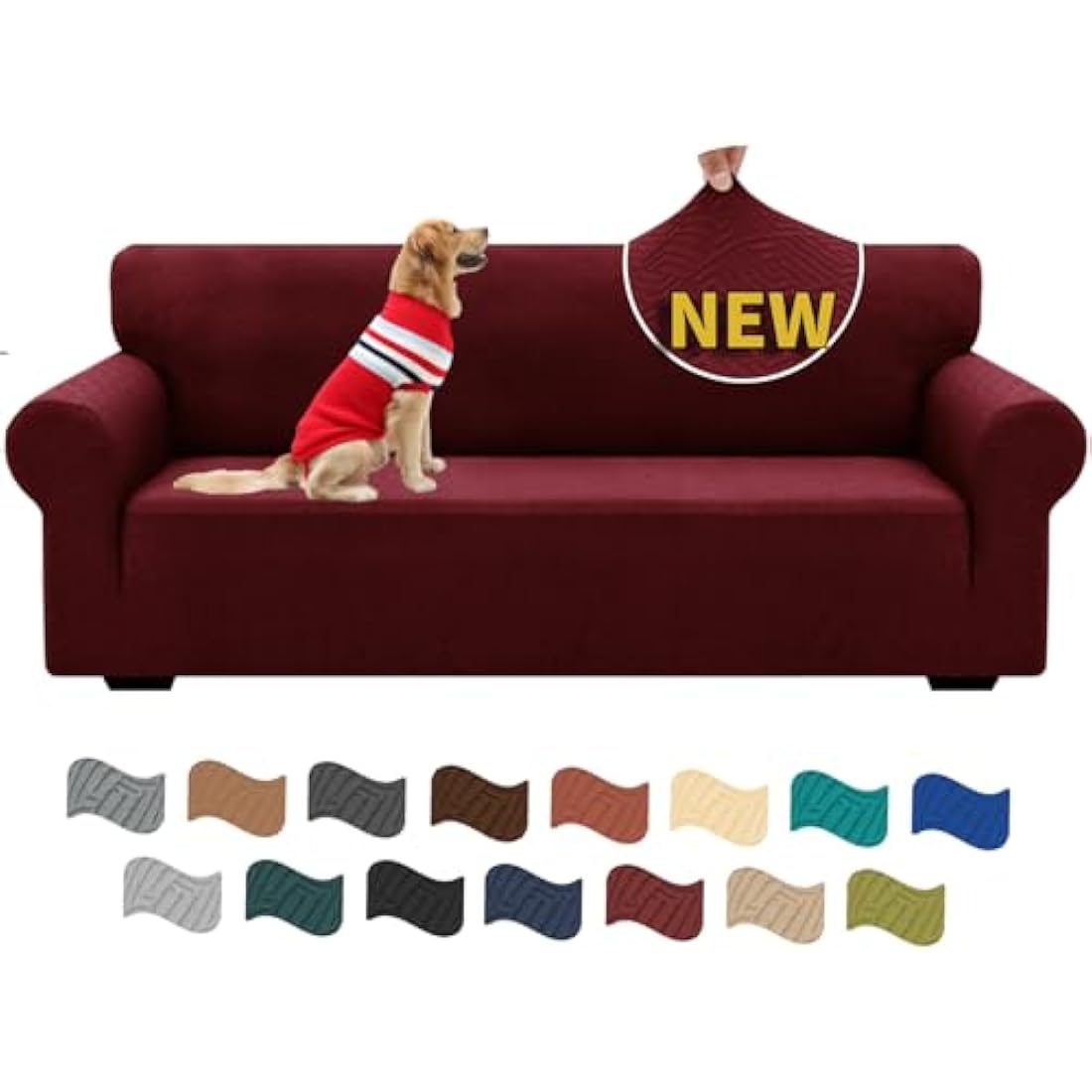 XINEAGE Stretch Jacquard Sofa Cover – 3 Seater Non-Slip Couch Protector