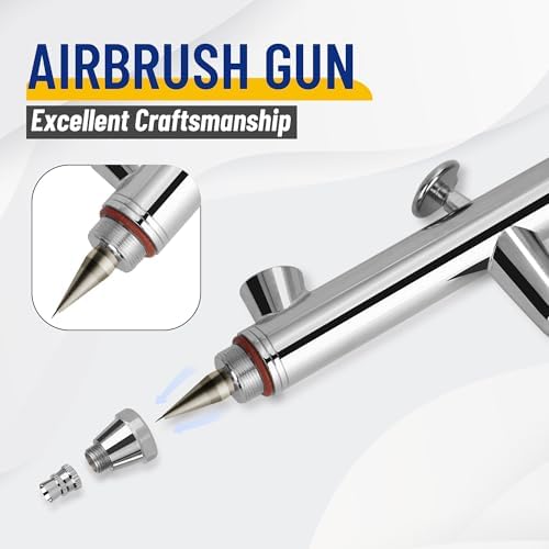 Fengda Dual Action Airbrush Set | 3 Nozzles & 3 Gravity Feed Cups