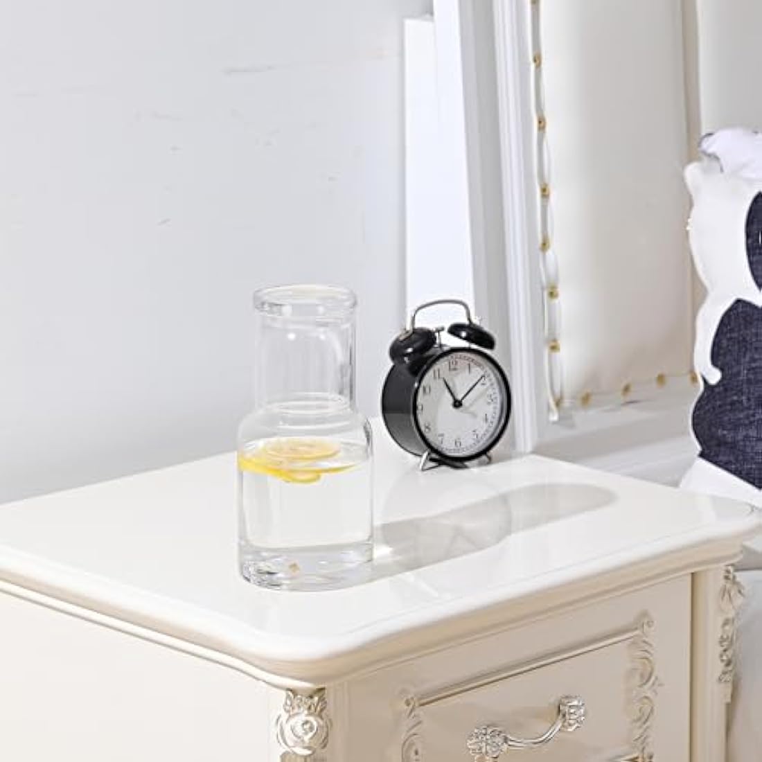 RILOST Bedside Water Carafe – Modern Borosilicate Glass Pitcher with Cup
