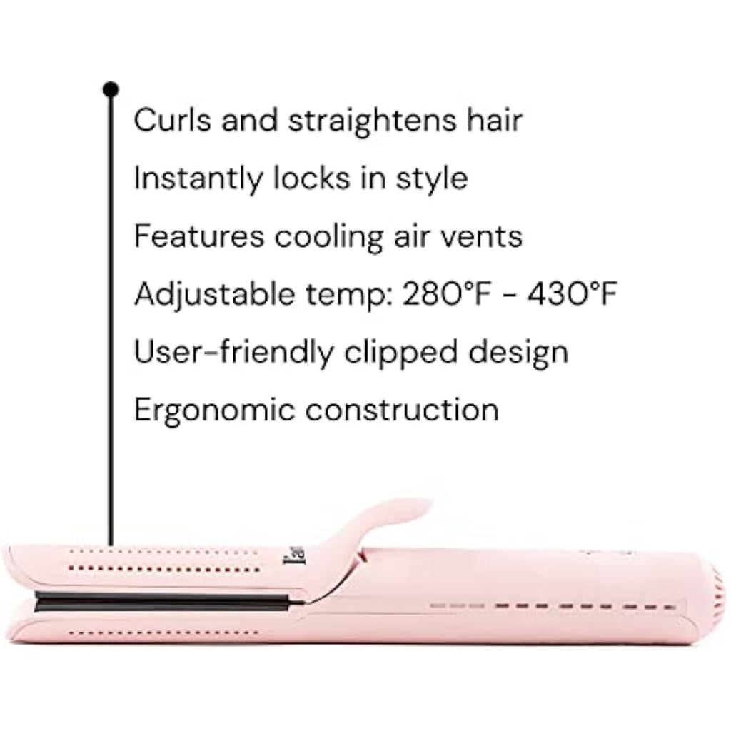 L'ANGE HAIR Le Duo 360° Airflow Styler | 2-in-1 Titanium Flat Iron