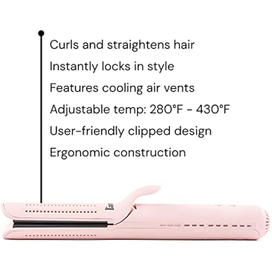 L'ANGE HAIR Le Duo 360° Airflow Styler | 2-in-1 Titanium Flat Iron