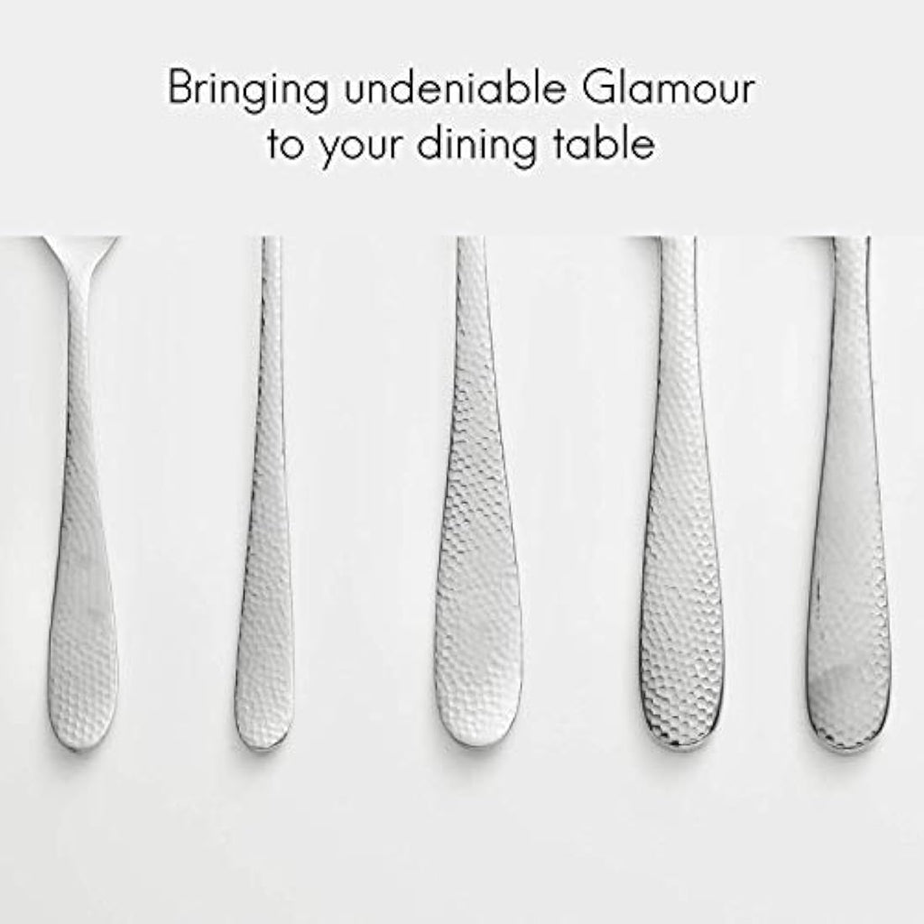 Viners Glamour 24-Piece Hammered Stainless Steel Cutlery Gift Set