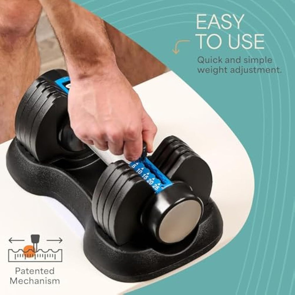 Adjustable Dumbbells Pair – 11.25kg Alloy Steel Weights