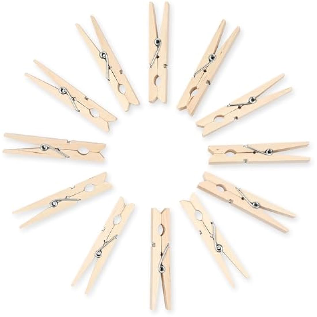 Wooden Clothes Pegs – 120 Pack Heavy-Duty Laundry Clips
