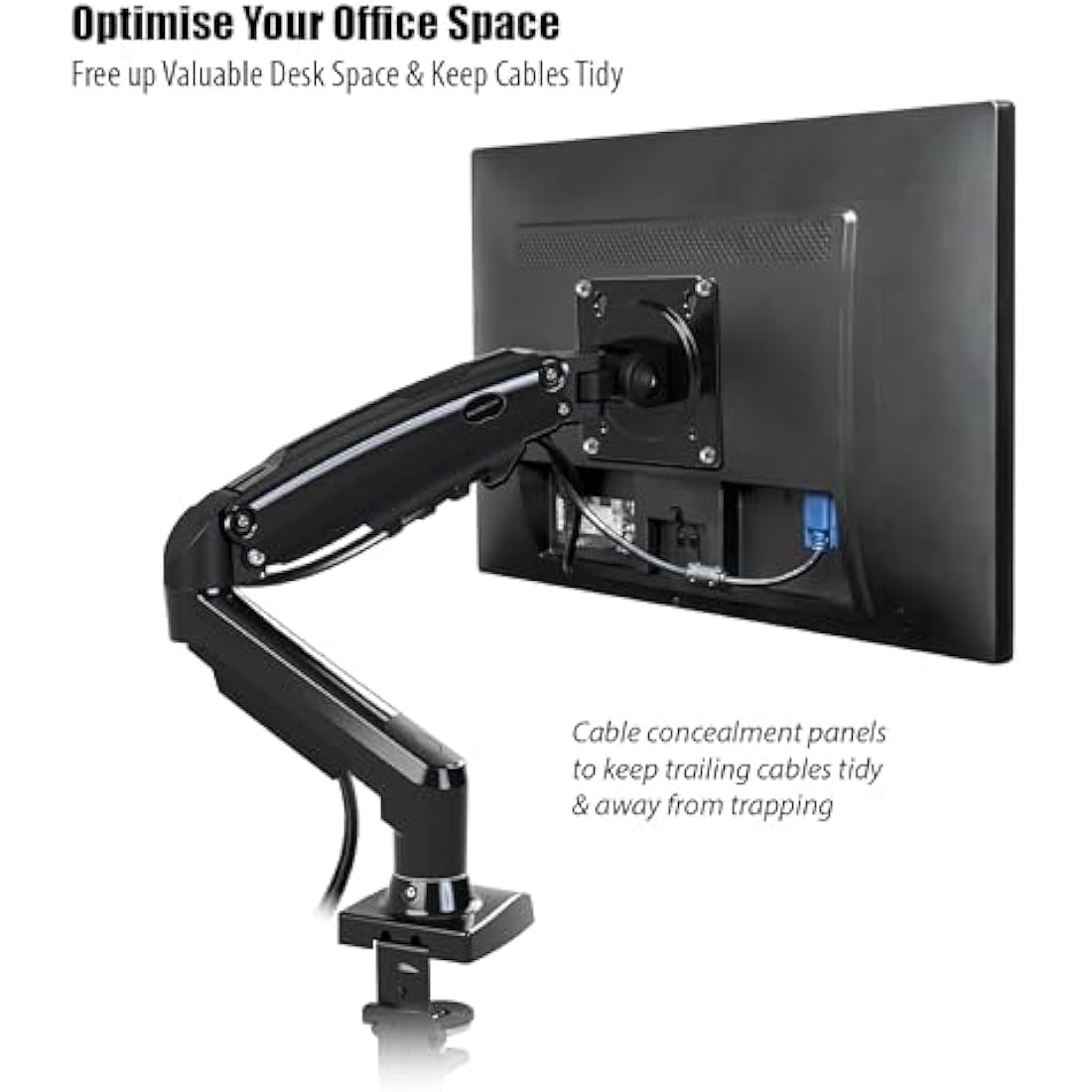 Invision MX150 Monitor Arm – Ergonomic Gas Spring Mount for 17–27” Screens