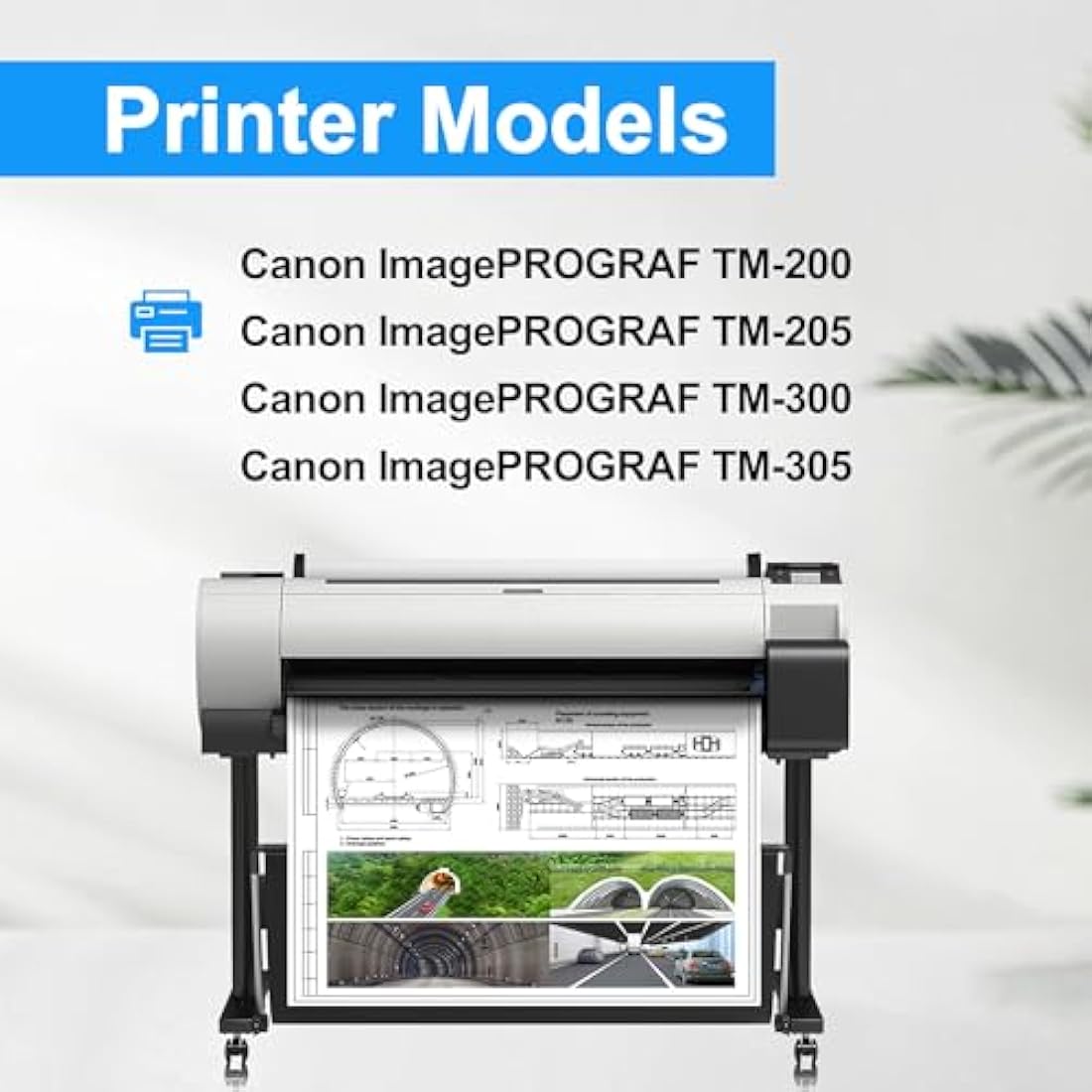 LCL PFI-120 Ink Cartridge Replacement for Canon ImagePROGRAF TM-200 (6-Pack)