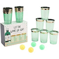 Jolof Store Gin Pong Drinking Game – 12 Tumblers & 4 Balls Party Set
