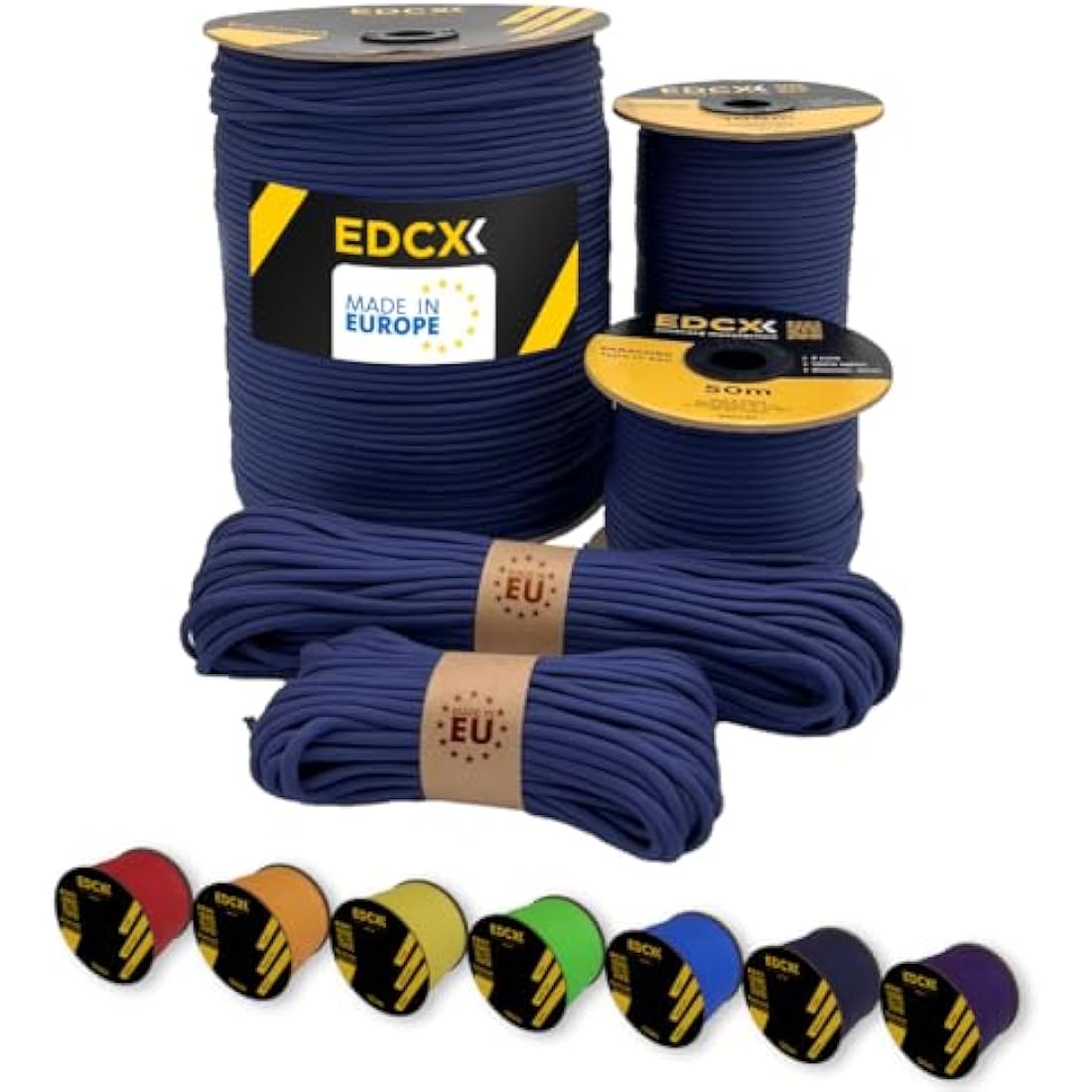 EDCX 550 Paracord Type III – 4mm Nylon Rope for Camping and DIY Crafting