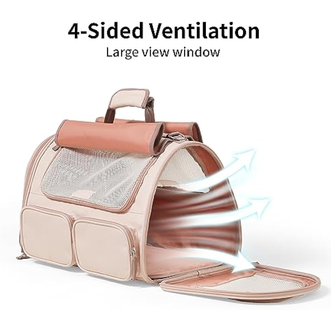 FUKUMARU Airline Approved Cat Carrier – Foldable Pet Travel Bag, Pink