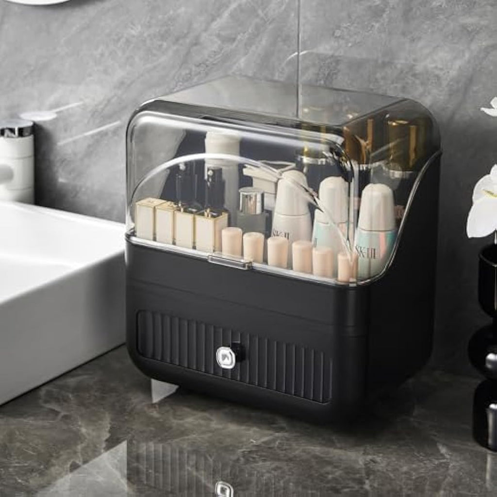 Makeup Organiser – Portable Waterproof Cosmetic Storage, Black