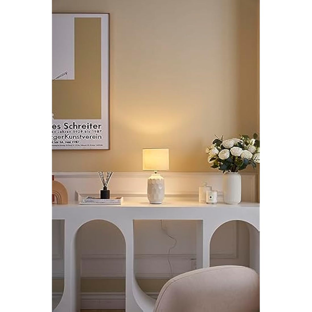 Pauleen Glowing Soul Table Lamp – Cream Terrazzo Ceramic Luminaire