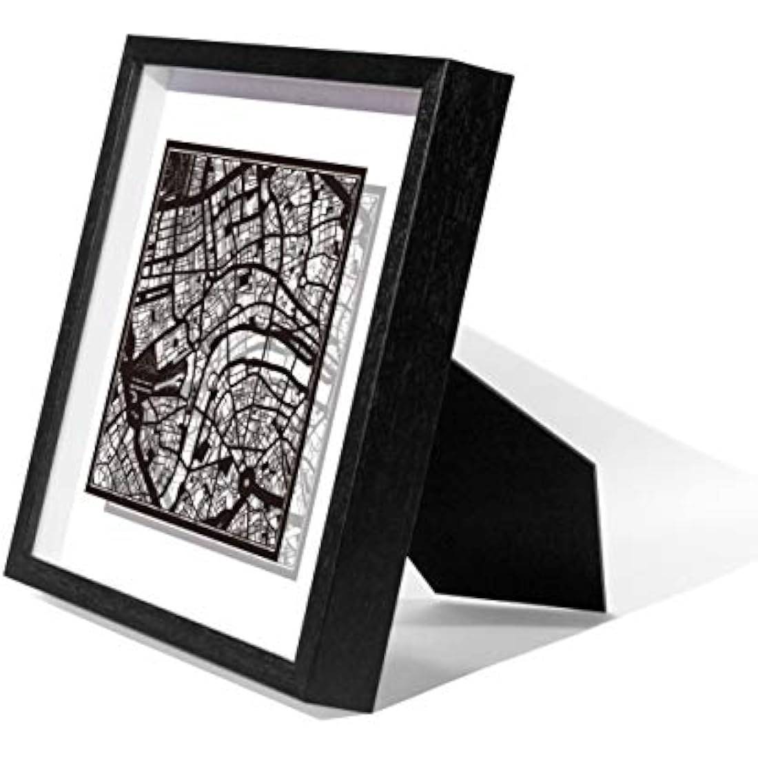 London Paper Cut Map Wall Art –  Framed 9x9 Paper Decor