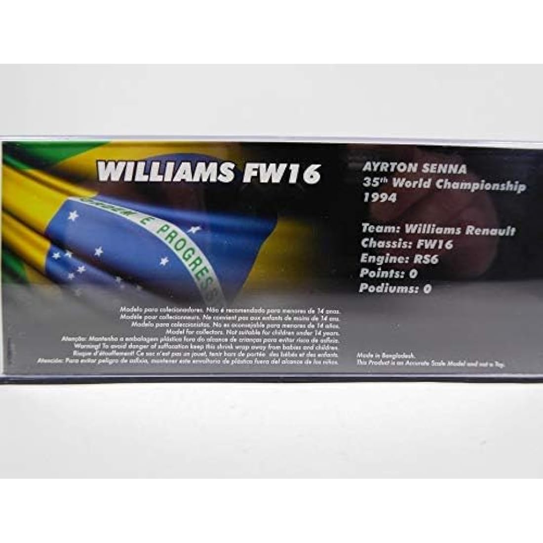 Ayrton Senna Williams Renault FW16 1994 Brasilien GP 1:43 Altaya