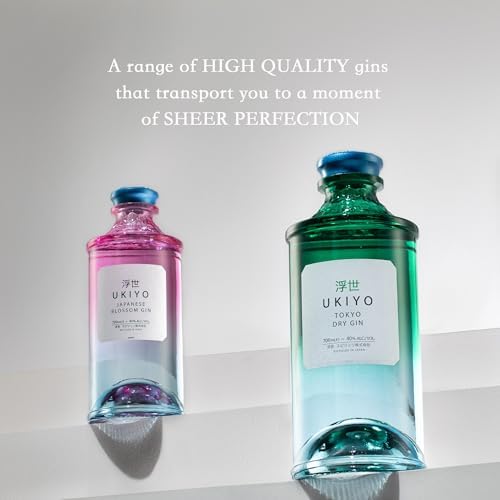 Ukiyo Blossom Japanese Craft Gin | Floral Sakura & Yuzu | 70cl, 40% ABV