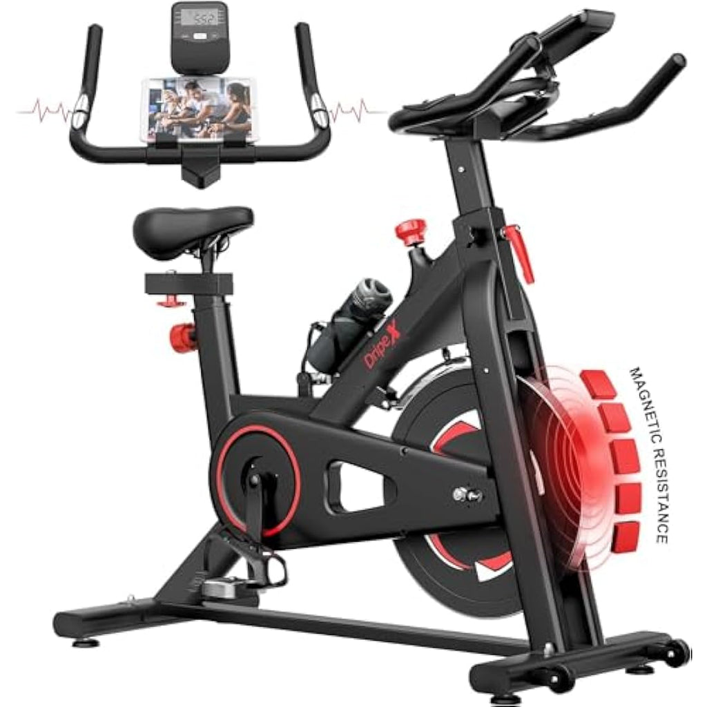 Dripex Magnetic Exercise Bike | Quiet Indoor Cycling Stationary Bike