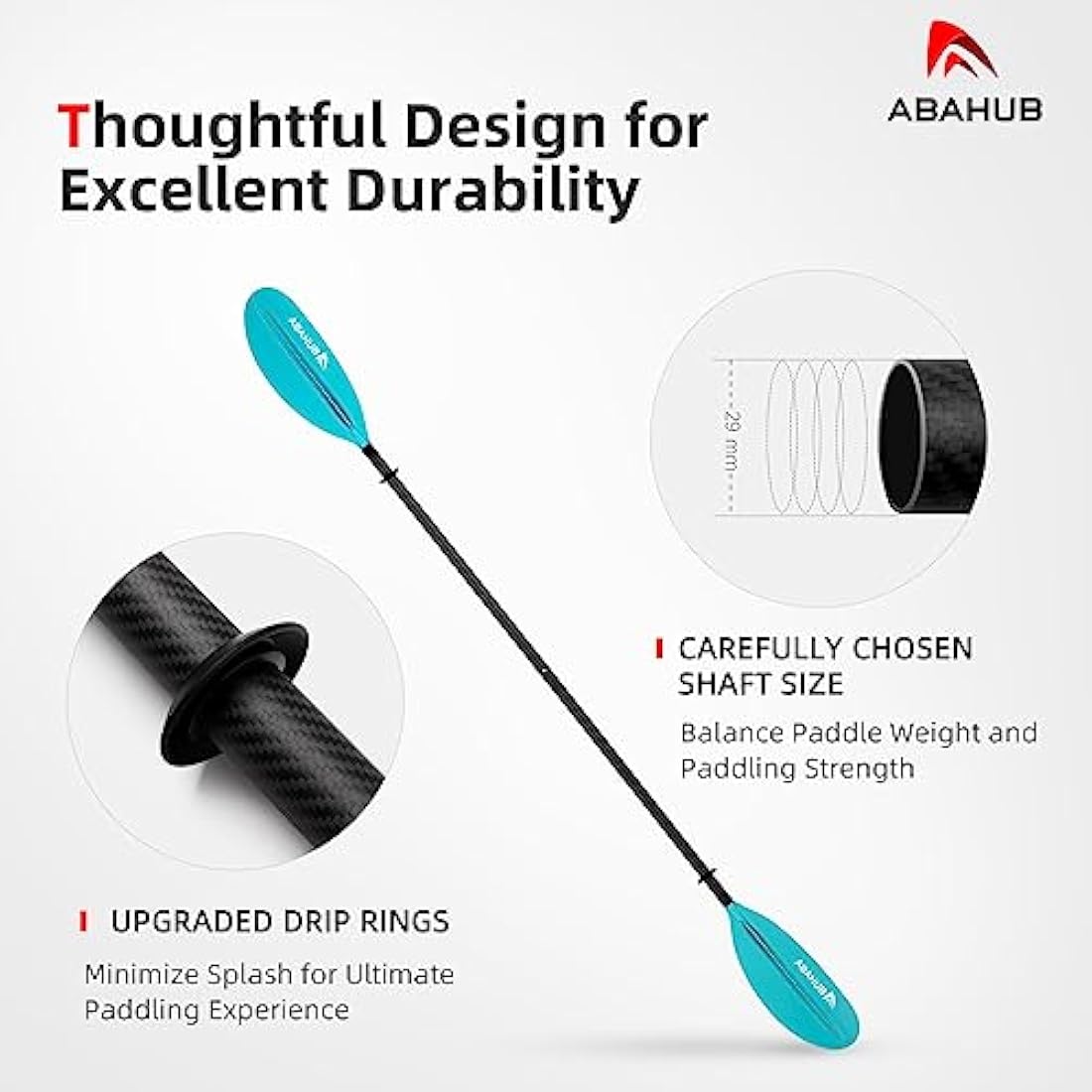 Carbon Fiber Kayak Paddle – 90.5 Inch Lightweight Oar