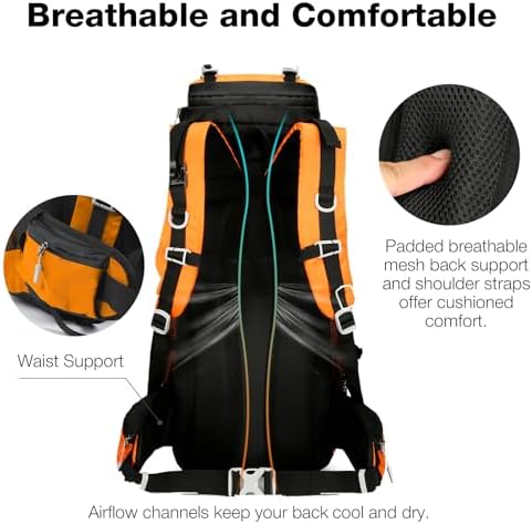 Outplea 60L Hiking Backpack | Waterproof Trekking & Camping Bag