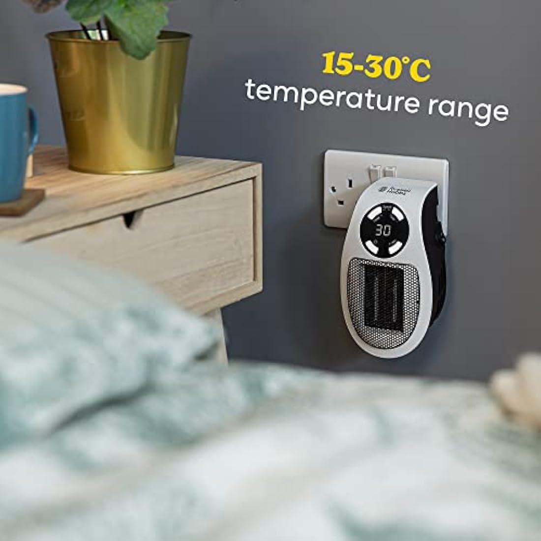 Russell Hobbs 500W Ceramic Plug-In Heater | Portable Space Heater - White