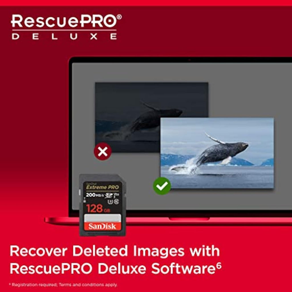 SanDisk 128GB Extreme PRO SDXC Memory Card | 4K UHD V30 200MB/s